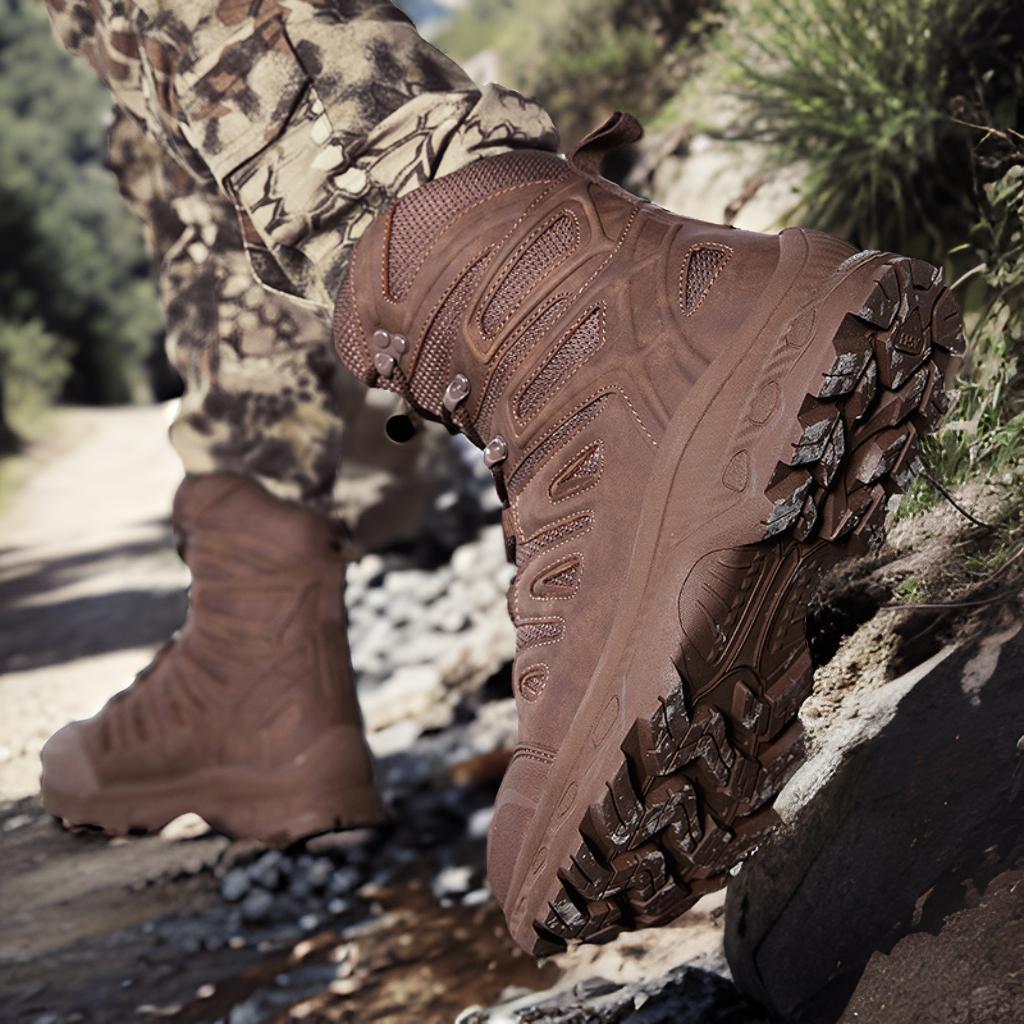 Men's Mid-Top Outdoor Hiking Boots | Anti-Slip Rubber Sole Trekking Shoes EU 39-47