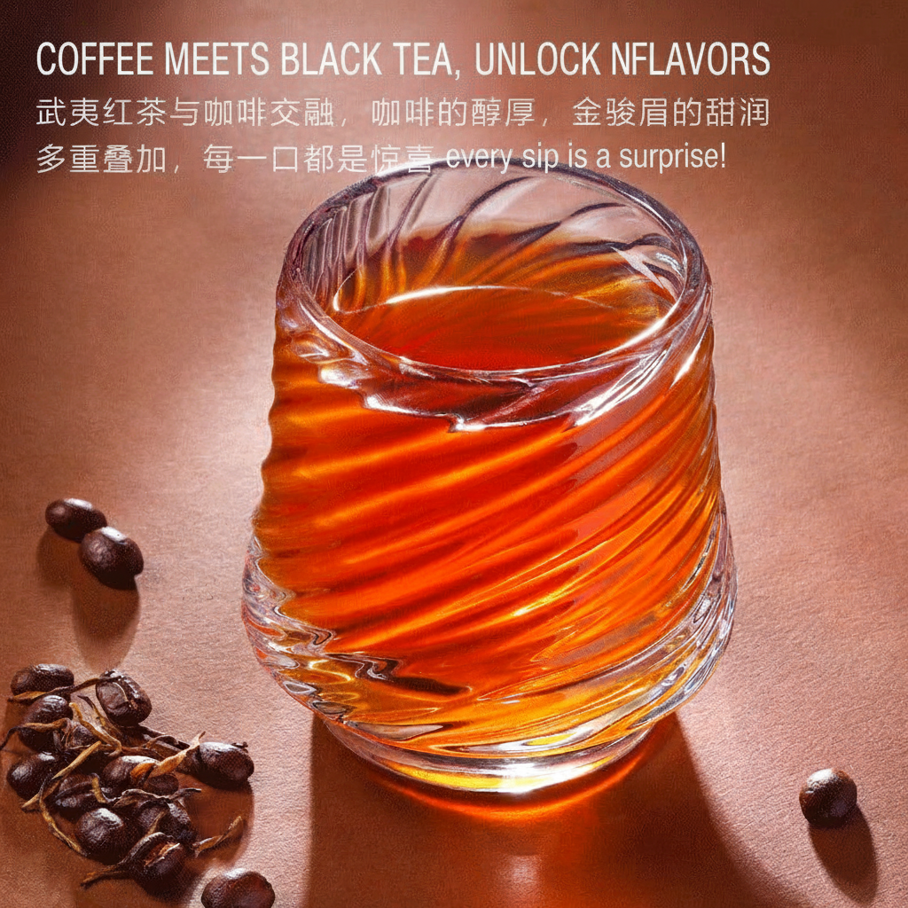 Coffee- black tea-Jin Jun Mei black tea-Arabica beans-fitness yoga-low-calorie canned