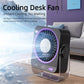 Rechargeable USB Desk Fan | 5-Speed Quiet Portable Fan with Cooling & Digital Display