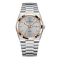 Men's Ultra-Thin Quartz Watch - Stainless Steel Butterfly Clasp, Calendar & Weekday Display