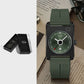 Square Calendar Quartz Watch for Men & Women | Sporty Alloy Case Wristwatch