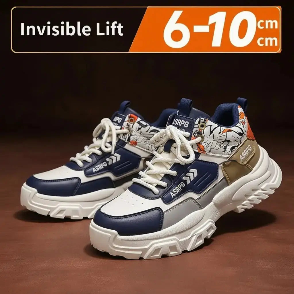Chunky Platform Elevator Sneakers - Retro Style Height Increasing Shoes 6-10CM BEYOND INTERNATIONAL TRADE