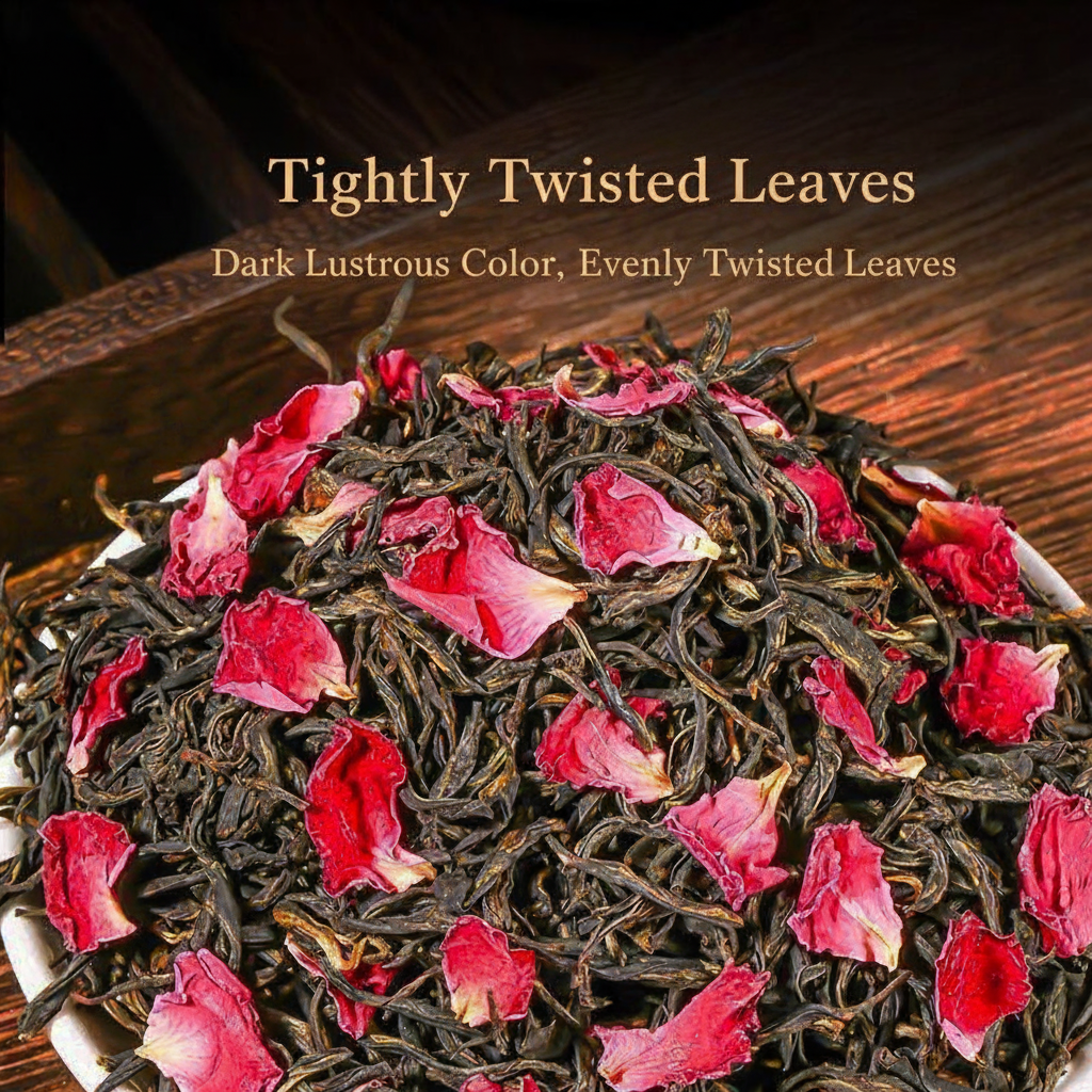 Premium Rose Black Tea - Floral Infused Loose Leaf